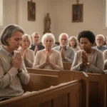 Amen meaning: What the word means in prayer and Scripture Congregation responding together during a quiet church prayer