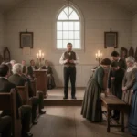 Charles G. Finney: Revivalist, Preacher, and Reformer Nineteenth-century revival meeting with a preacher and prayer bench