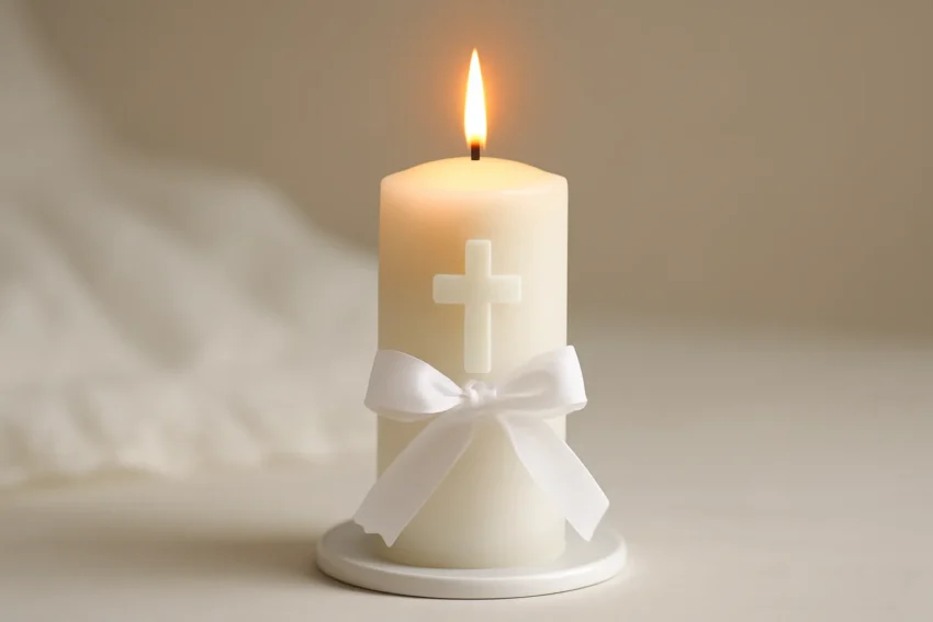 christening baptism candle