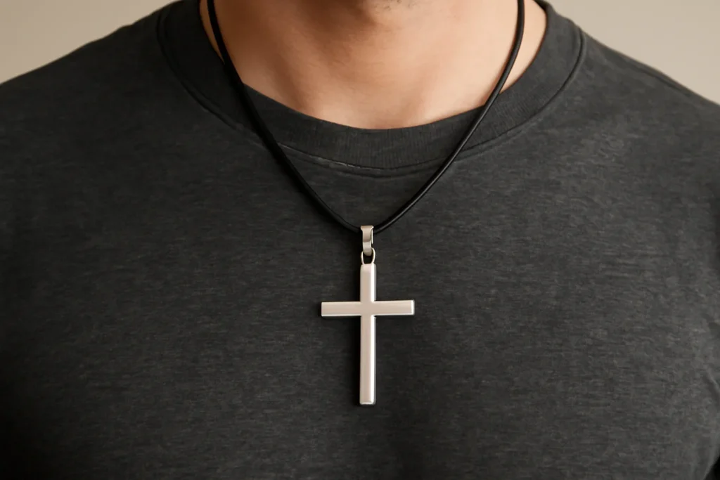 christian cross necklace for guys