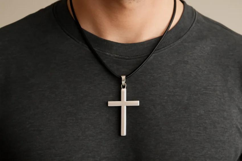 christian cross necklace for guys