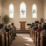 Church meaning: what the word means in Christianity Diverse congregation gathered for worship inside a church sanctuary