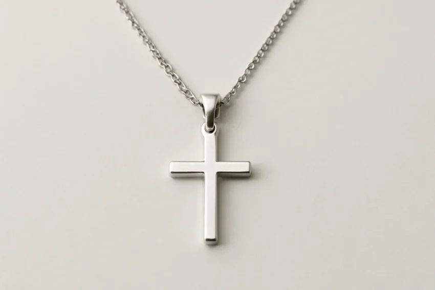 cross pendant necklace in sterling silver