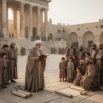 Ezra in the Bible: His life, book, and lasting message Ezra teaching the Law beside the rebuilt temple in Jerusalem