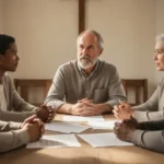 Kenosis: What Christ’s self-emptying means Church leader listening humbly during a community discussion
