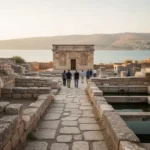 Ancient Magdala ruins beside the Sea of Galilee