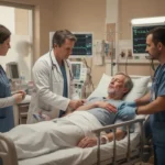 Clinicians assess sudden one-sided weakness in an emergency department