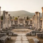 Philippi: history, Bible meaning, and ancient ruins Ancient Philippi ruins with Roman forum and surrounding Macedonian hills