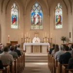Roman Catholicism: beliefs, practices, and history Diverse congregation attending Sunday Mass in a Roman Catholic church
