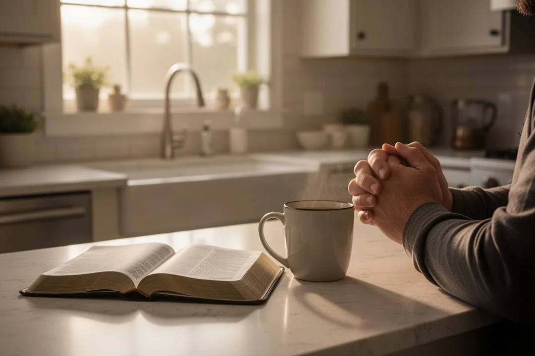 Open Bible and morning light representing grounded biblical hope