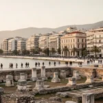 Thessalonica: Its biblical history and modern significance Roman ruins and modern Thessaloniki beside the Greek waterfront