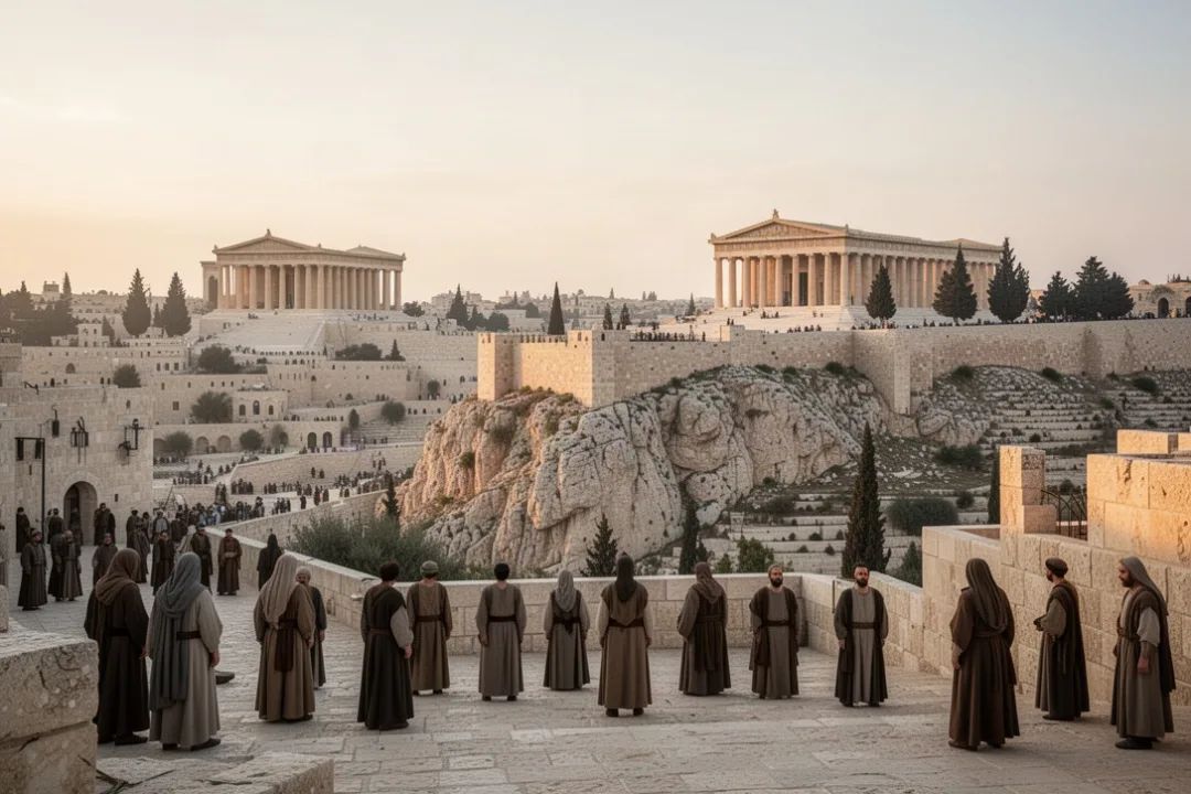 Ancient Jerusalem fortress representing biblical Zion and the City of David