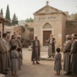 Who were Jesus’ siblings? What the Gospels say Jesus teaching in Nazareth while local family members watch nearby