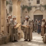 Who were the Pharisees? Beliefs, history, and meaning Pharisees discussing Torah interpretation in a first-century Jerusalem courtyard